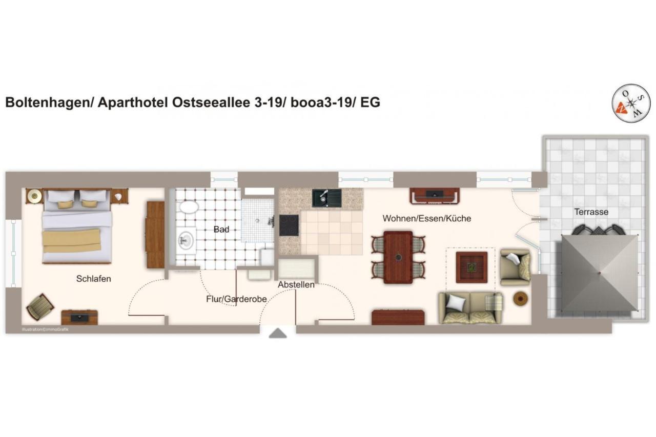 Aparthotel Ostseeallee Aparthotel Ostseeallee 3-19 Больтенгаген Екстер'єр фото